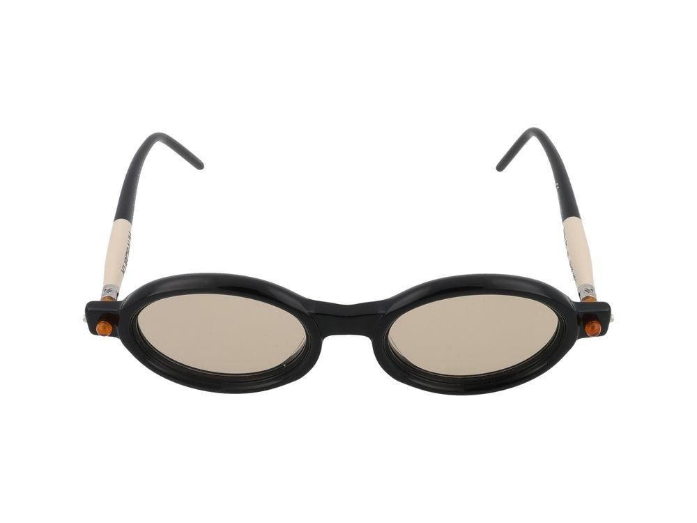 Kuboraum Acetate Titanium Accent Oval-Frame Sunglasses