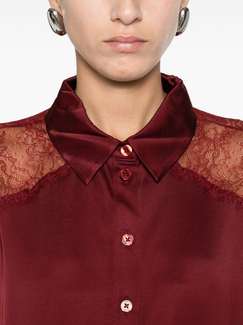 Twinset U&B Structured Red Shirt With Classic Design