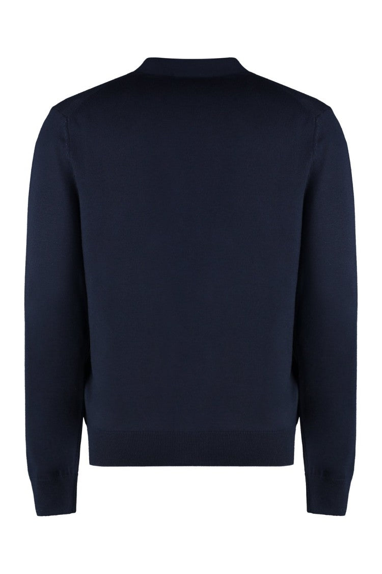 Maison Kitsuné Wool Cardigan With Button-Up Front
