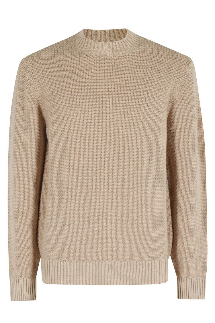 Circolo 1901 Soft Sand Textured Knit Sweater