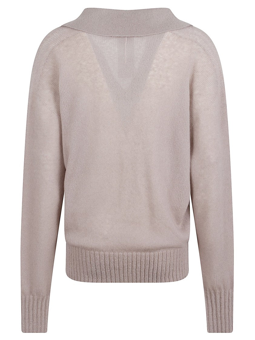 Tom Ford Fine Knit Sweater With V-Neckline And Ribbed Accents