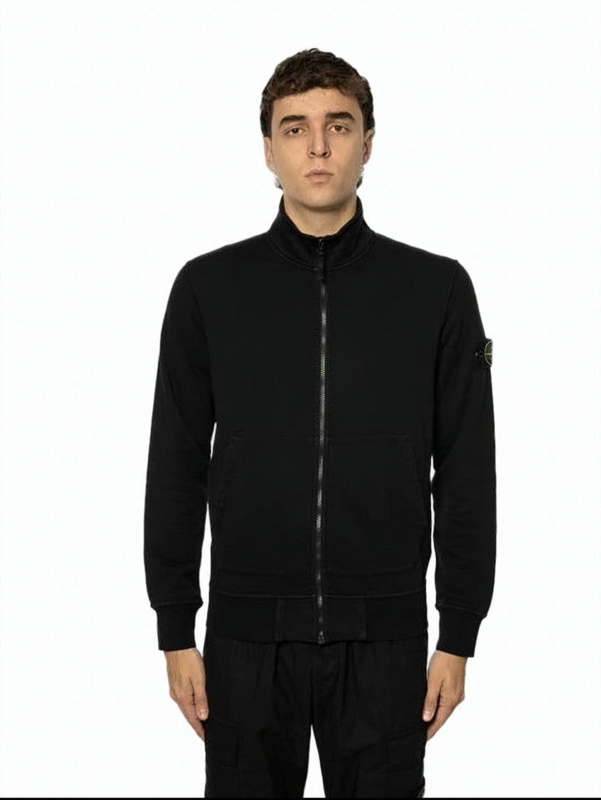 Stone Island Zip-Up Sweatshirt With High Collar