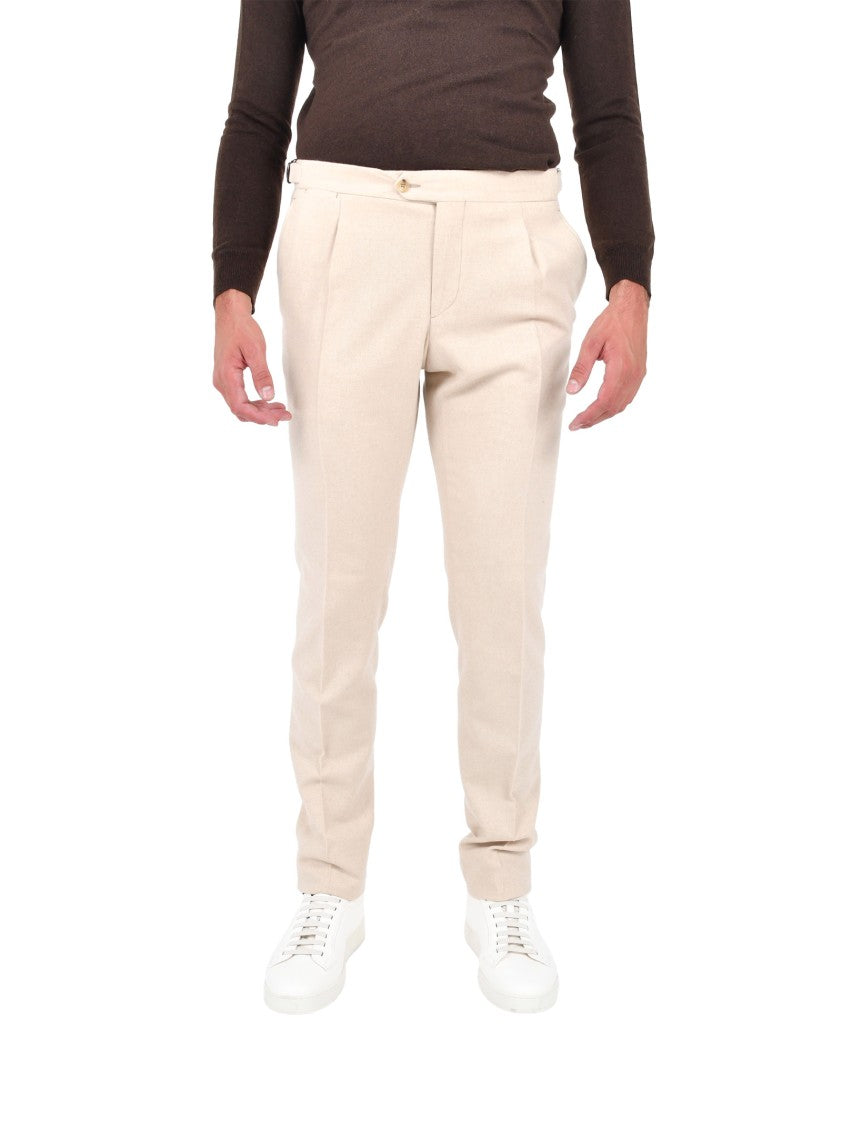 Franzese Collection Tailored Cashmere Trousers With Side Adjusters
