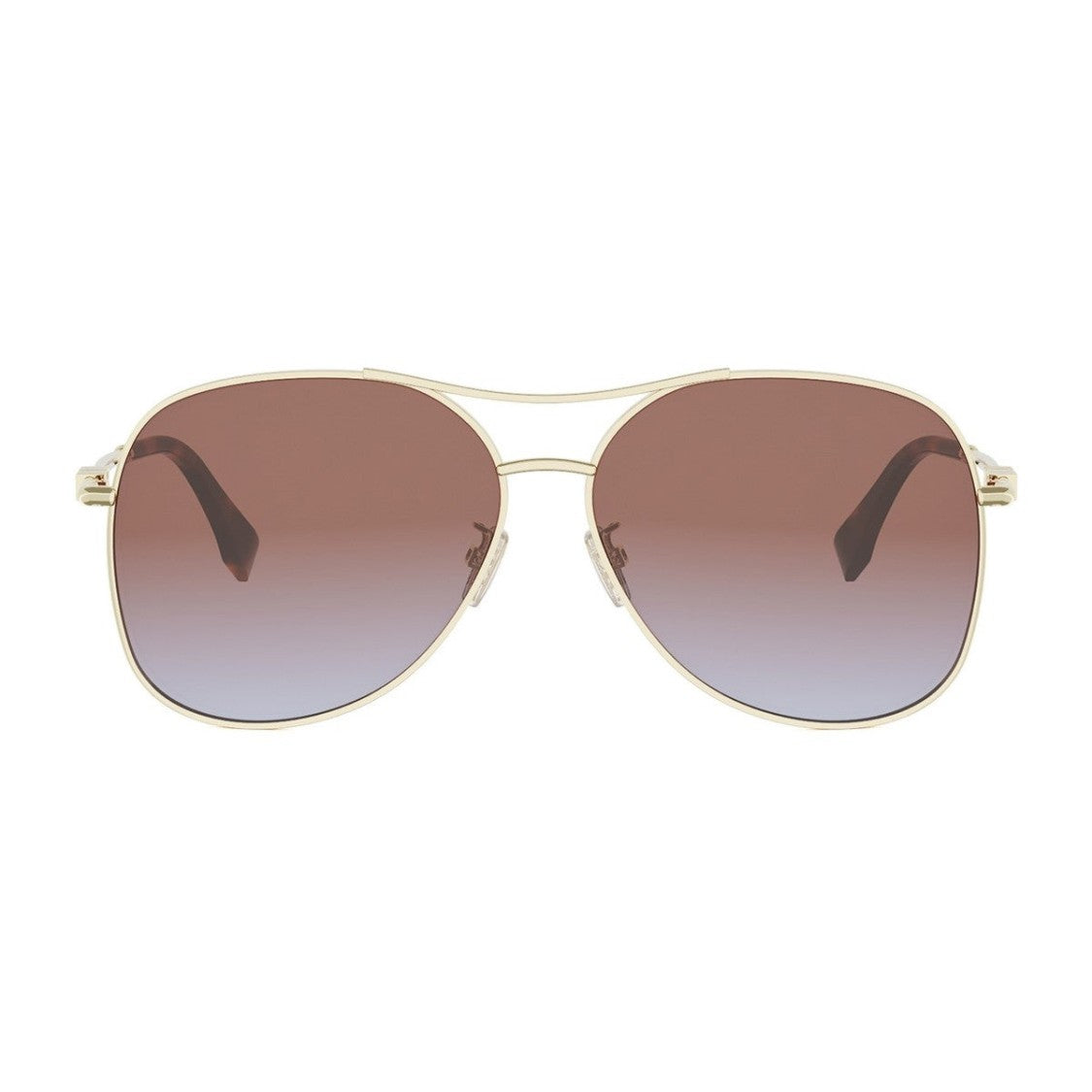 Fendi Gold Fendigraphy Metal Pilot Sunglasses