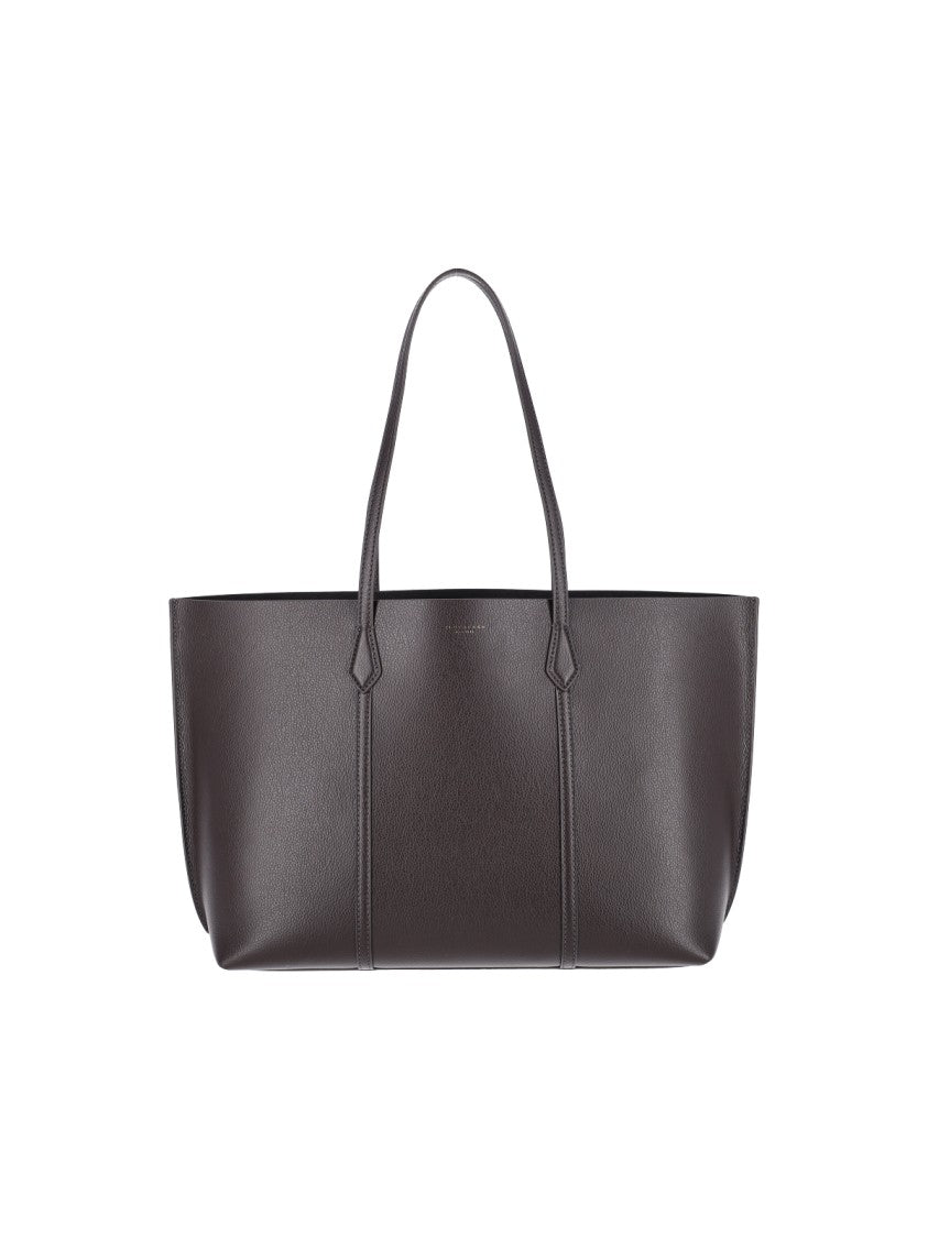 Tory Burch Perry Brown Smooth Leather Tote Bag