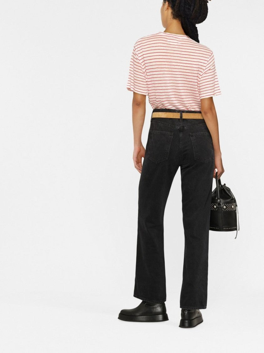 Agolde Mid-Rise Straight-Leg Denim Jeans