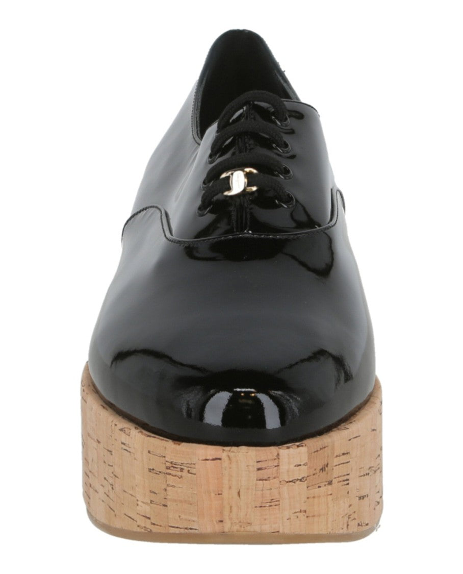 Ferragamo Viviane Platform Patent Leather Oxfords