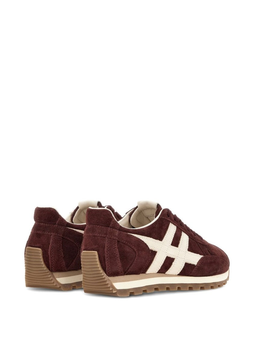 Hogan Bordeaux Vitello Leather Sneakers