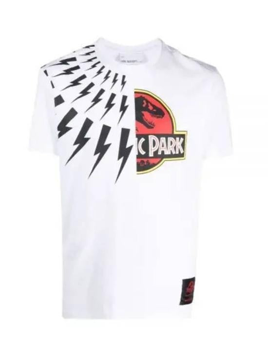 Neil Barrett Short-Sleeved Graphic T-Shirt With Jurassic Park Logo