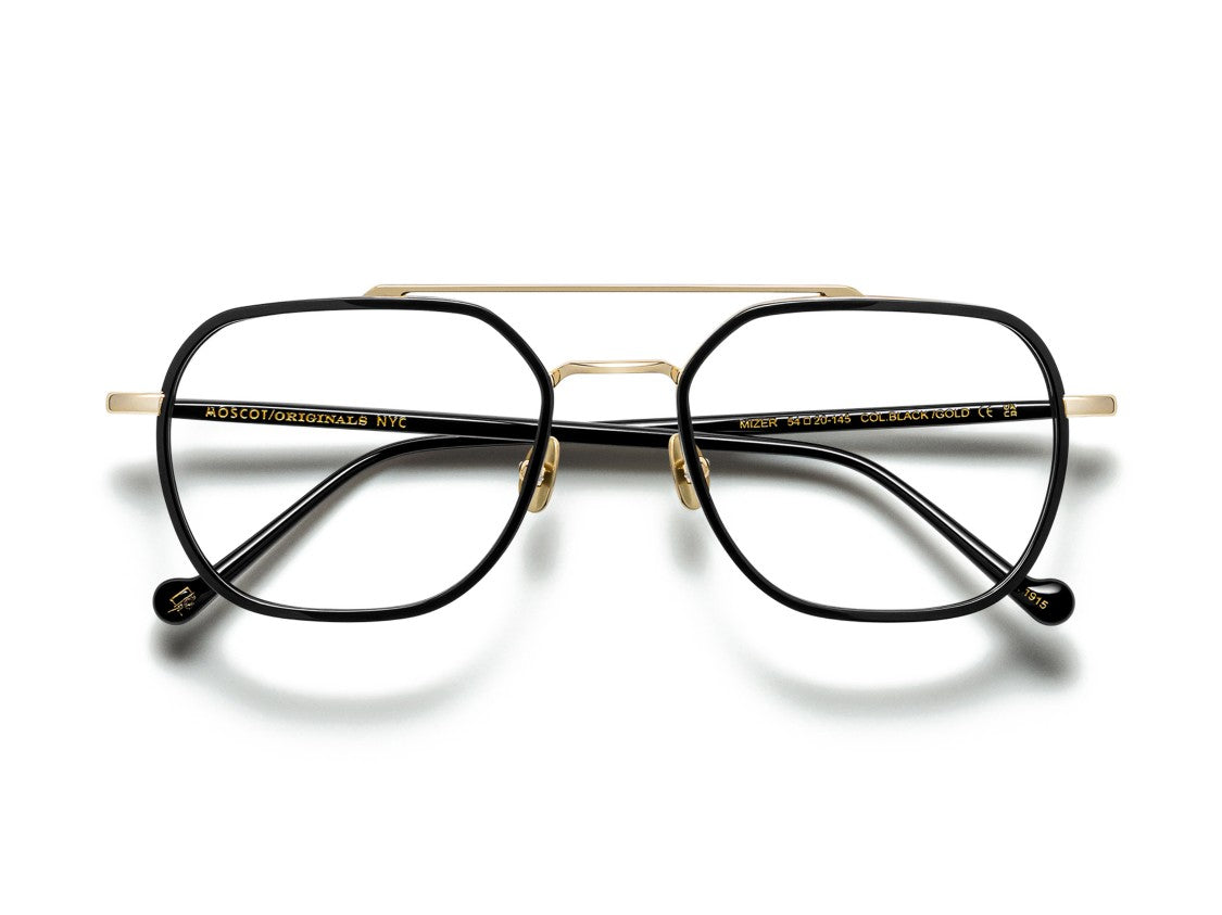 Moscot Black Or-Miz-O Geometric Acetate Sunglasses