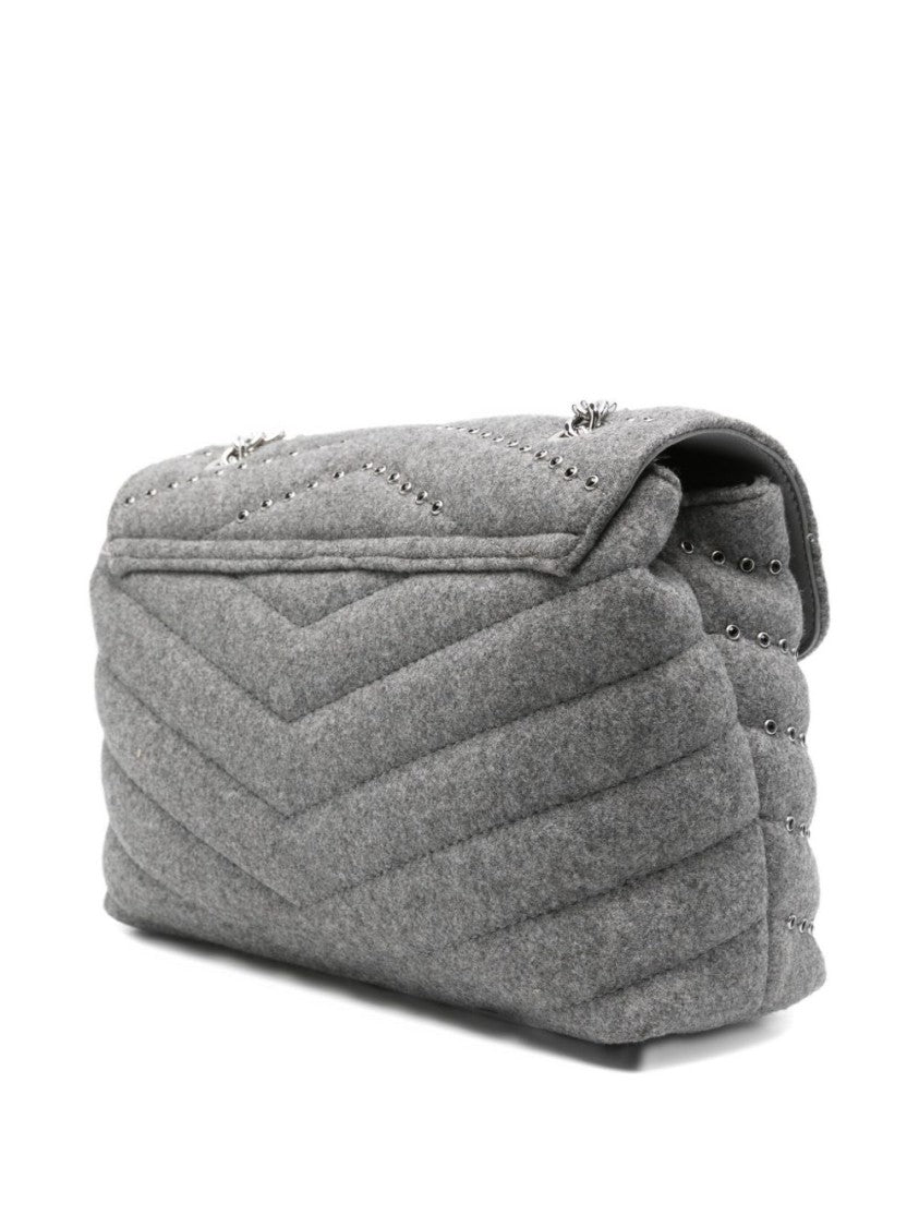 Twin-Set Medium Quilted Chevron Bag With Metal Eyelet Detailing