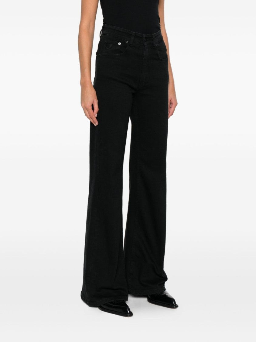Iois Flared Black High-Waisted Jeans