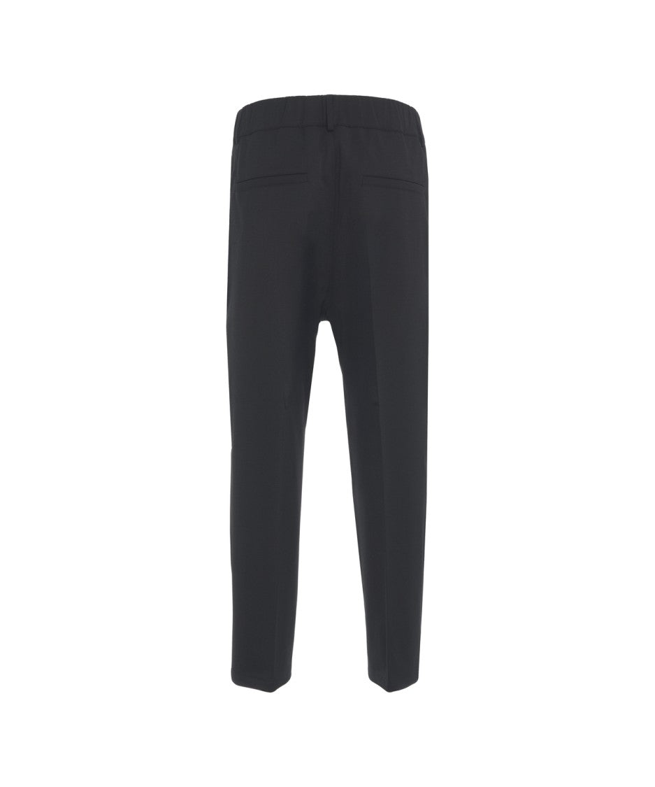 Grifoni Straight-Fit Chino Trousers In Nero With Tailored Details