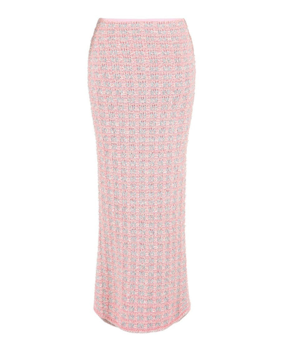 Balenciaga Reversible Tweed Midi Skirt With Tailored Detailing