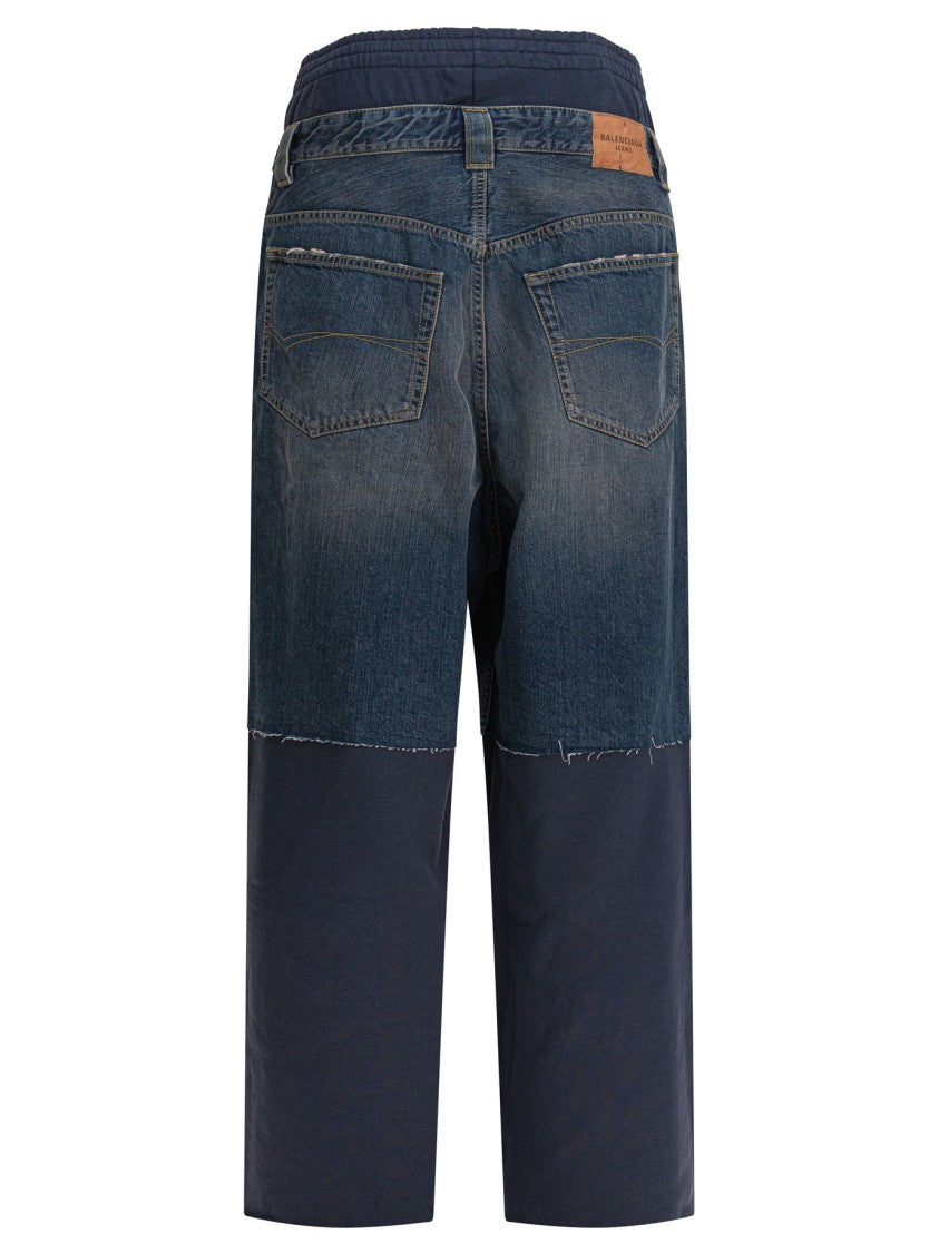 Balenciaga Patched Design Trousers In Cotton