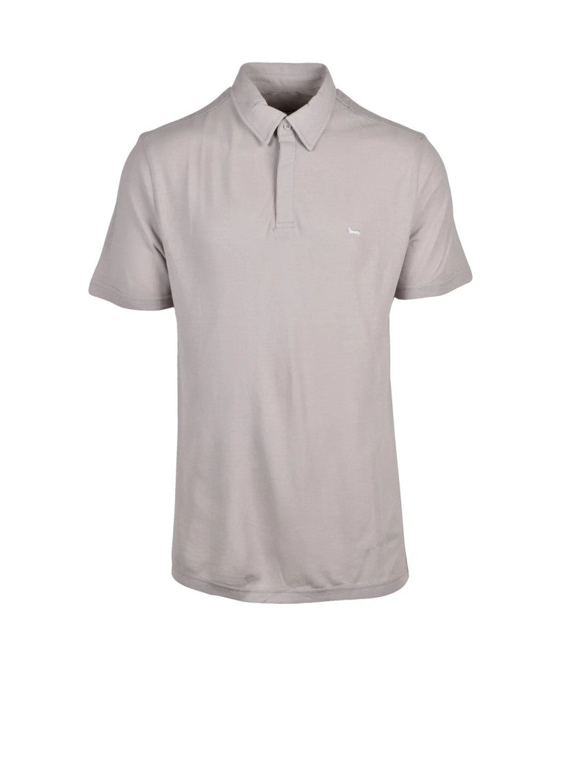 Harmont&Blaine Beige Classic Collar Cotton Polo Shirt