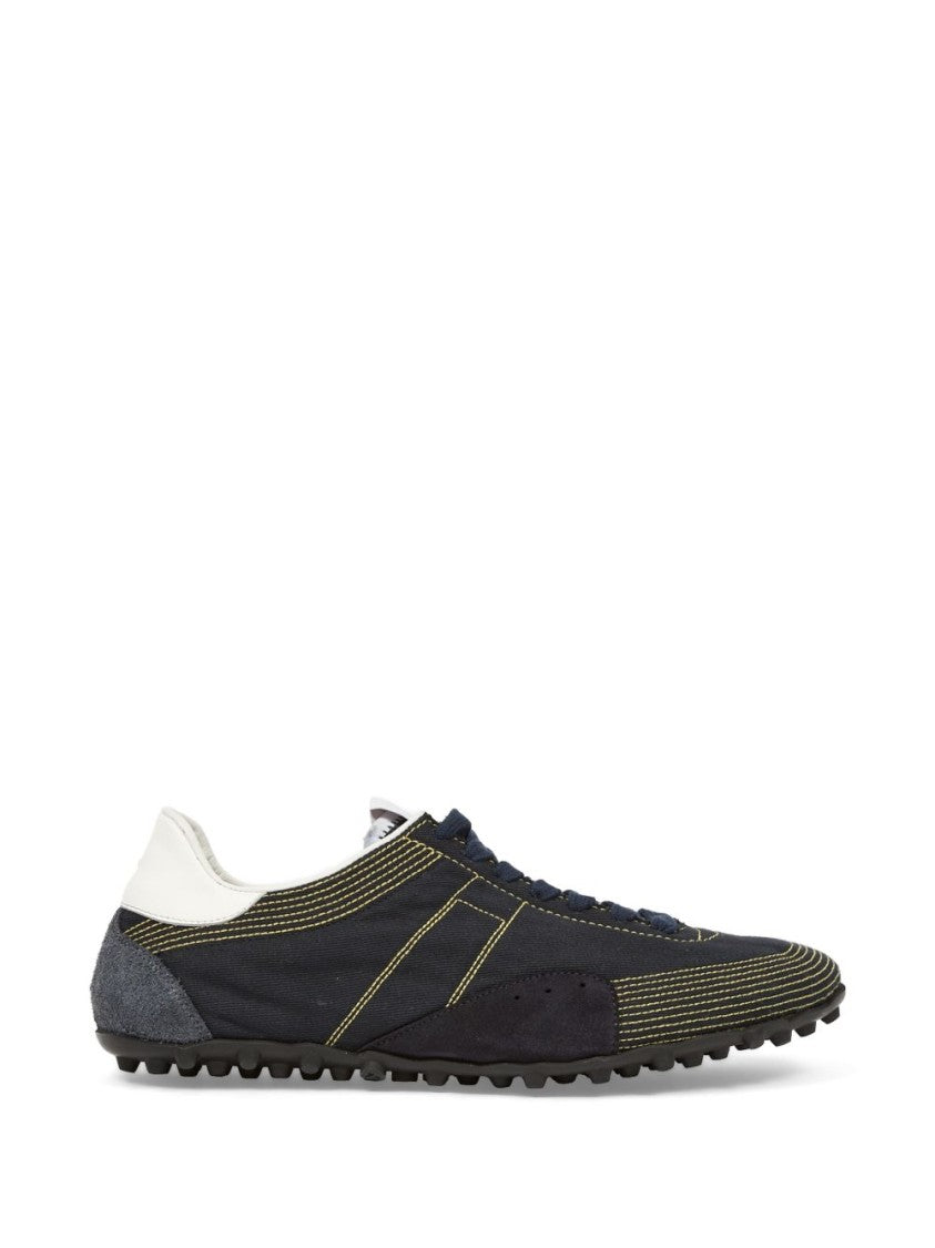 Maison Margiela Navy Blue Fabric Sporty Sneakers