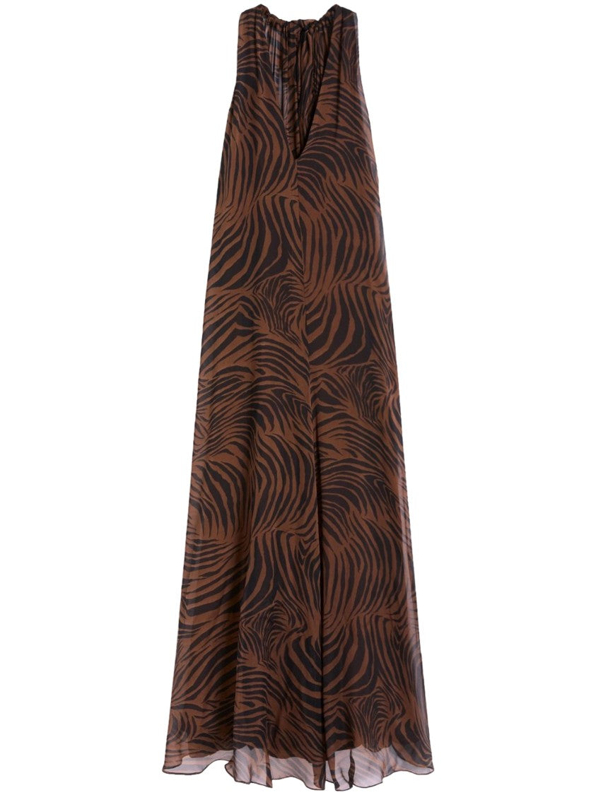 Max Mara Ankle-Length Maxi Dress With Abstract Pattern