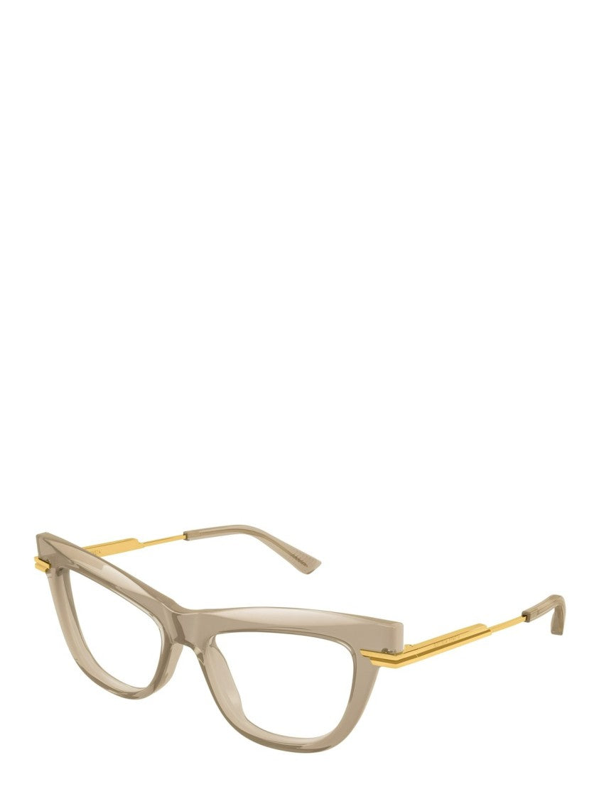 Bottega Veneta Eyeglasses Bv1266o 006 Brown Gold Transparen 51/16/145