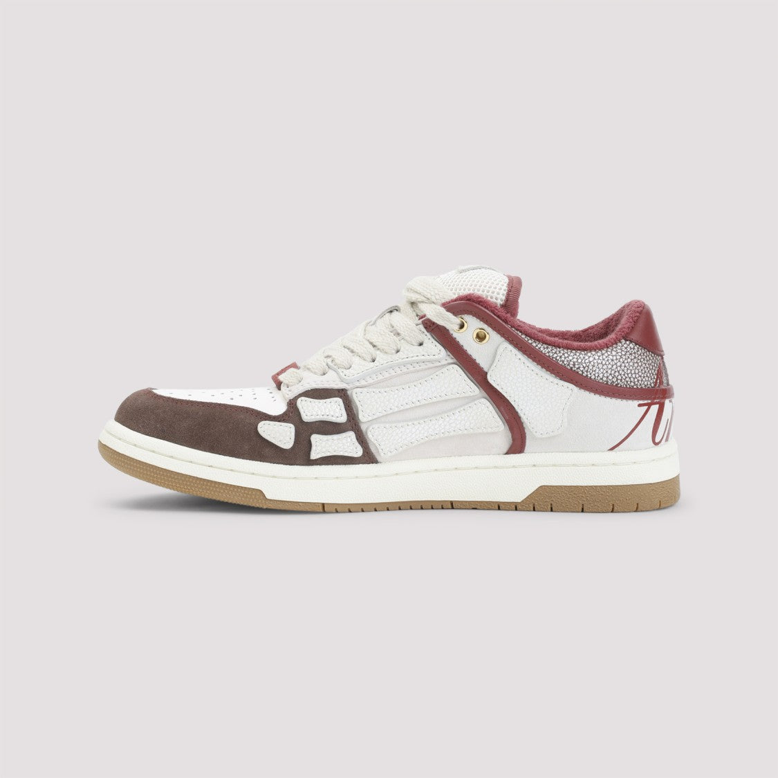 Amiri Premium Leather Low-Top Sneakers With Textured Overlays