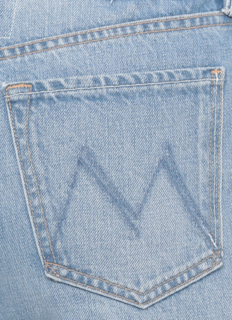 Mother Blue The Undercover Cotton Denim Shorts