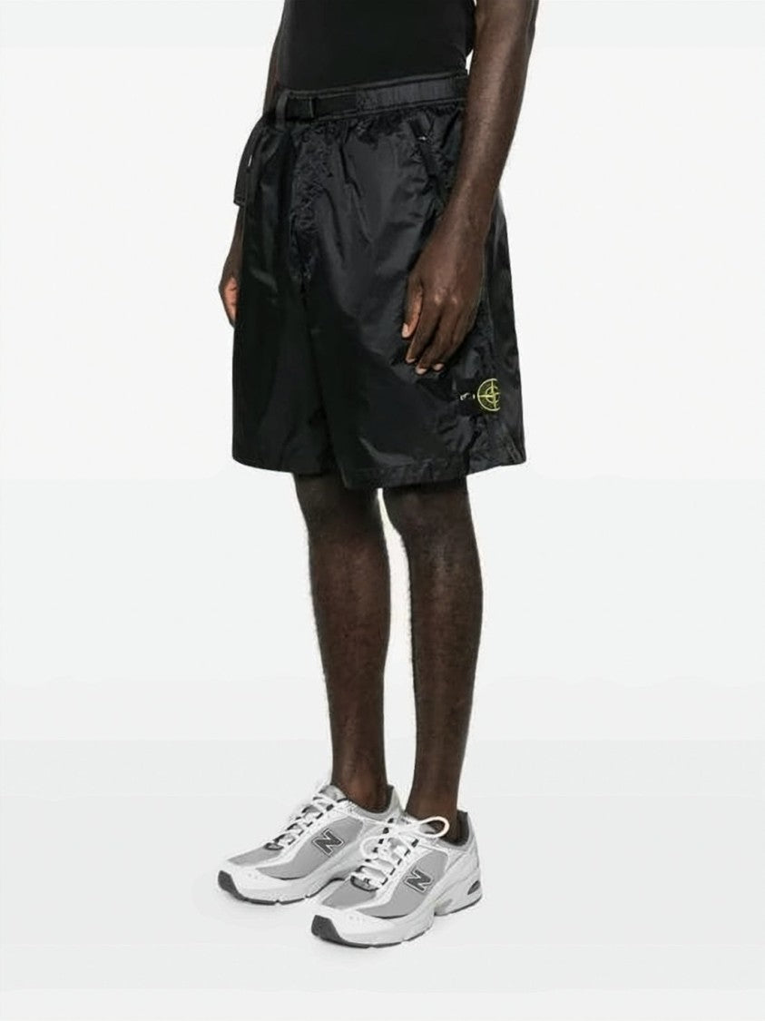 Stone Island Lightweight Polyamide Shorts With Distinctive Logo Patch