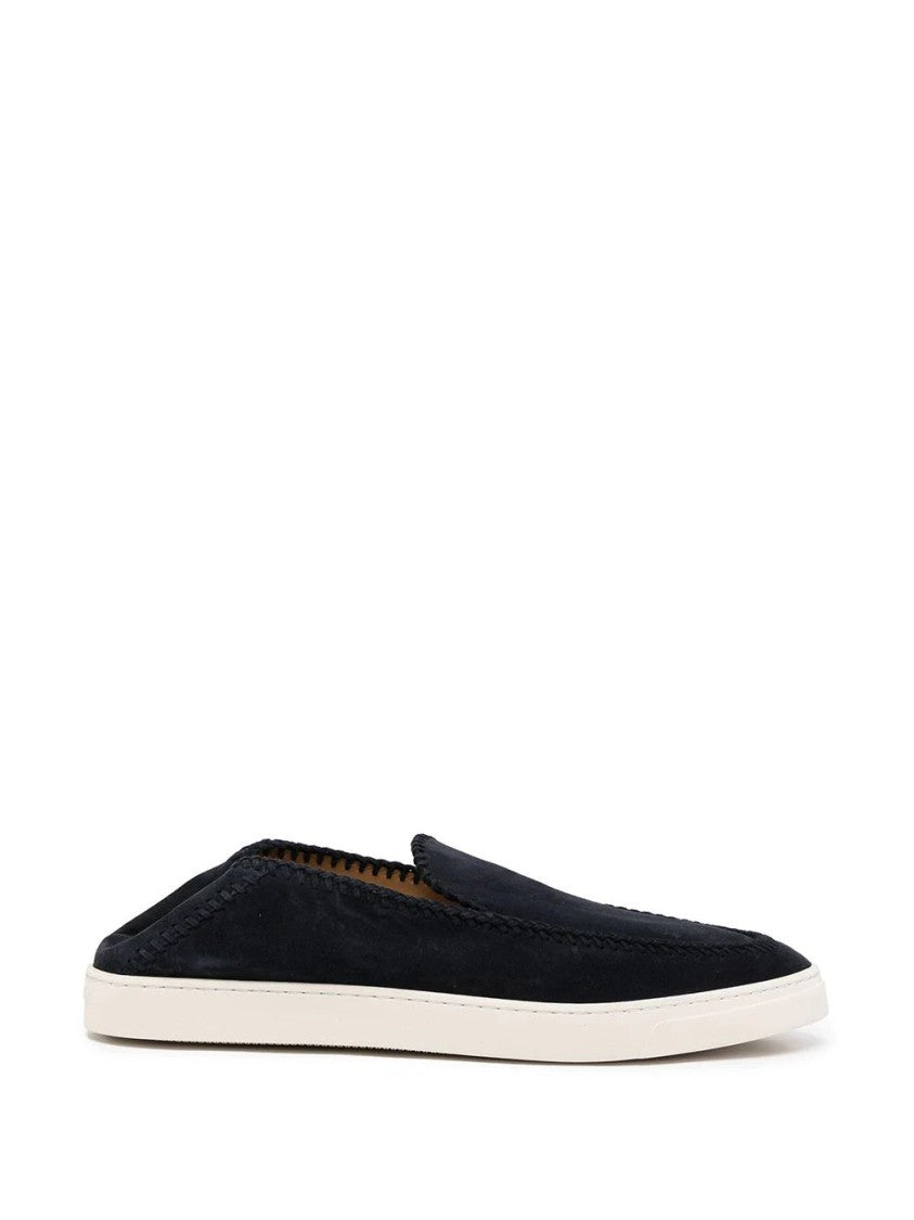 Giorgio Armani Slip-On Cow Leather Sneakers With Contrasting Sole