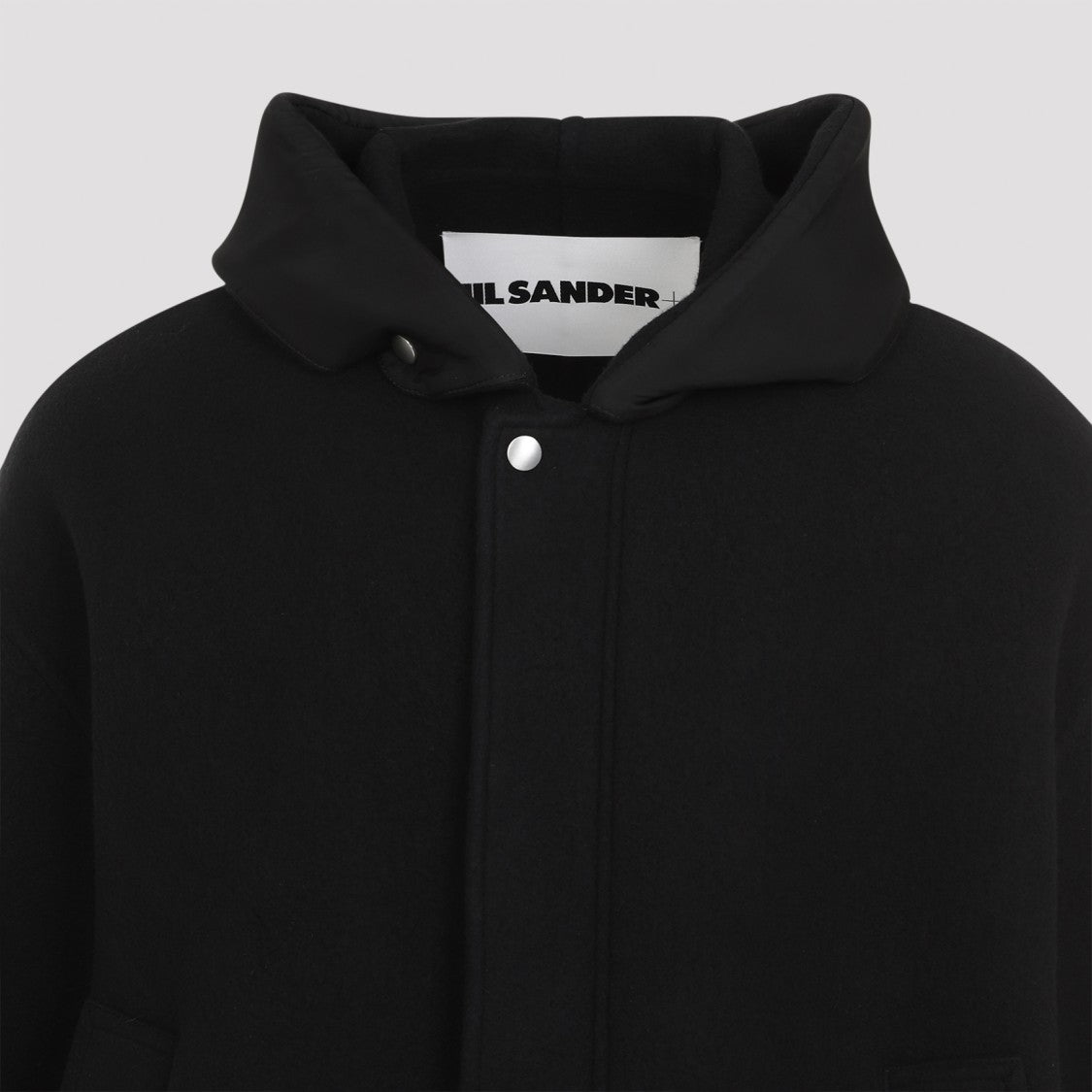 Jil Sander Wool Blend Coat With Hood And Sophisticated Design
