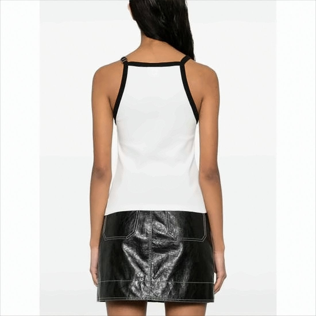 Courrèges Fitted Sleeveless Top With Contrasting Straps