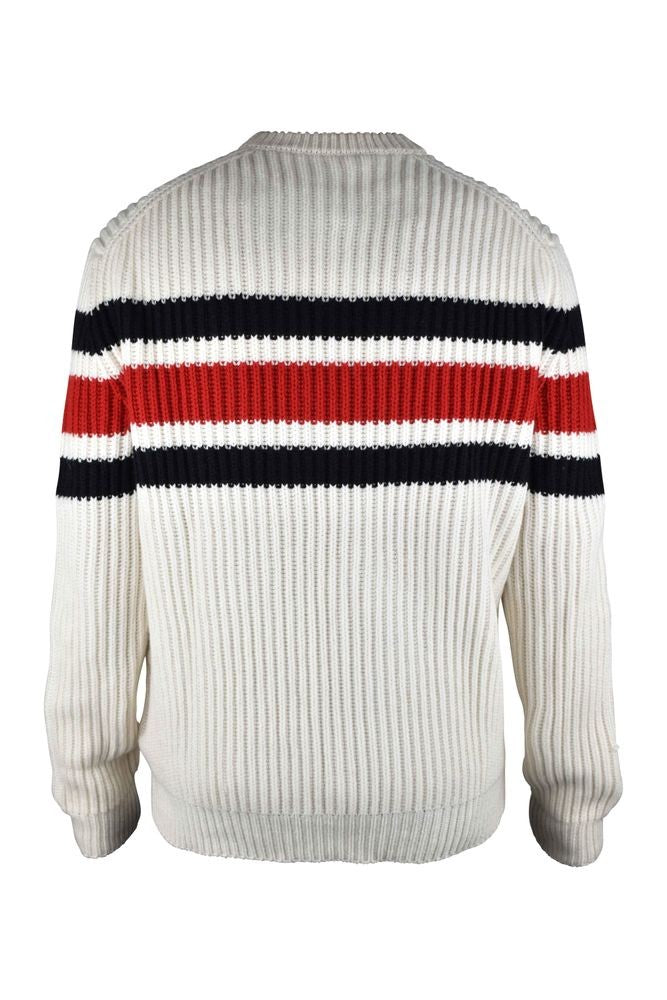 Prada Crew Neck White Cashmere Sweater