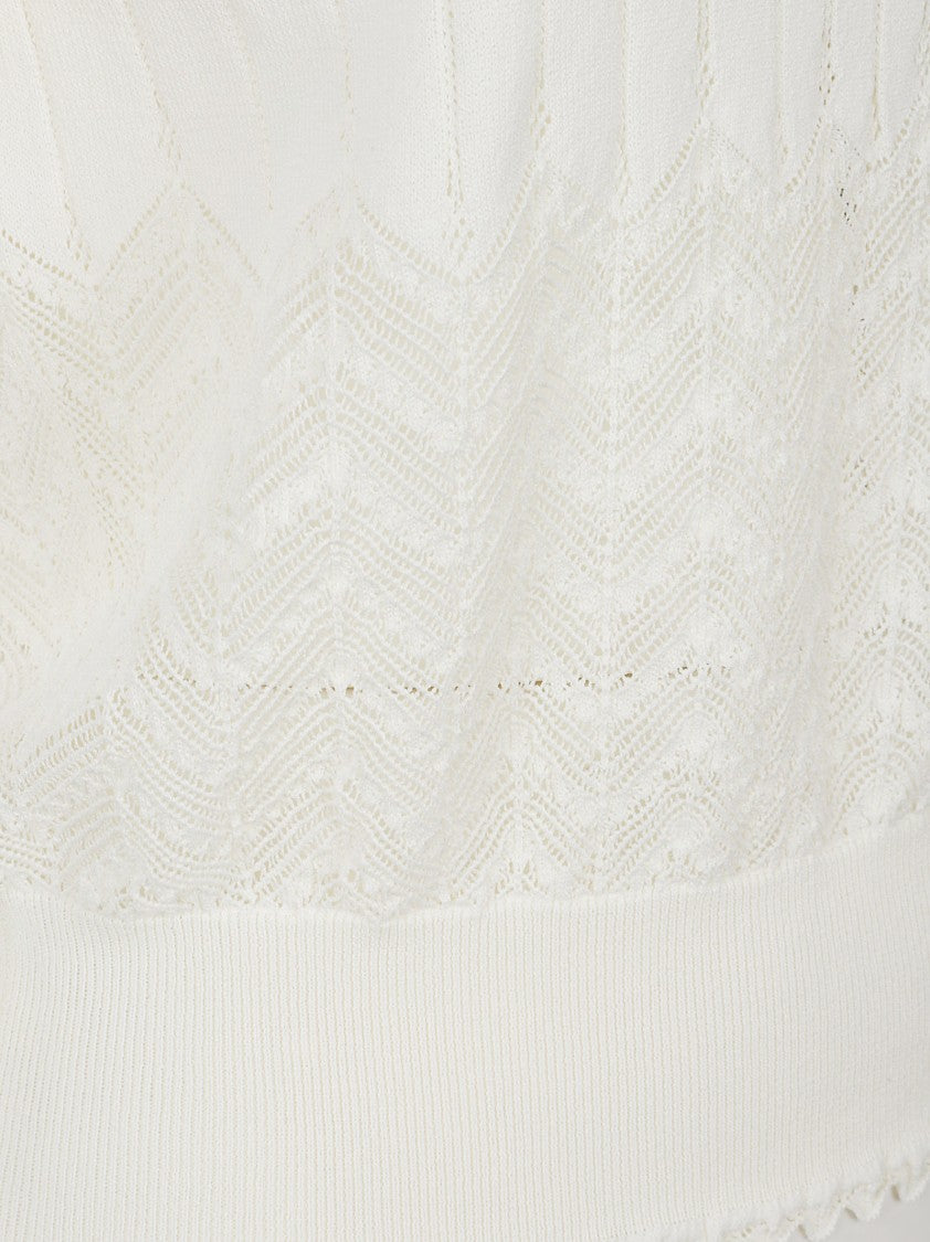 Alexander Mcqueen Ivory Viscose-Blend Pointed Turtleneck