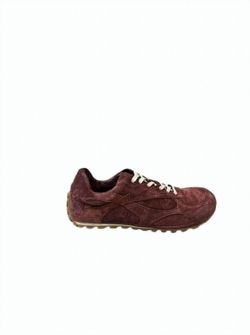 Bottega Veneta Burgundy Calf Leather Sneakers