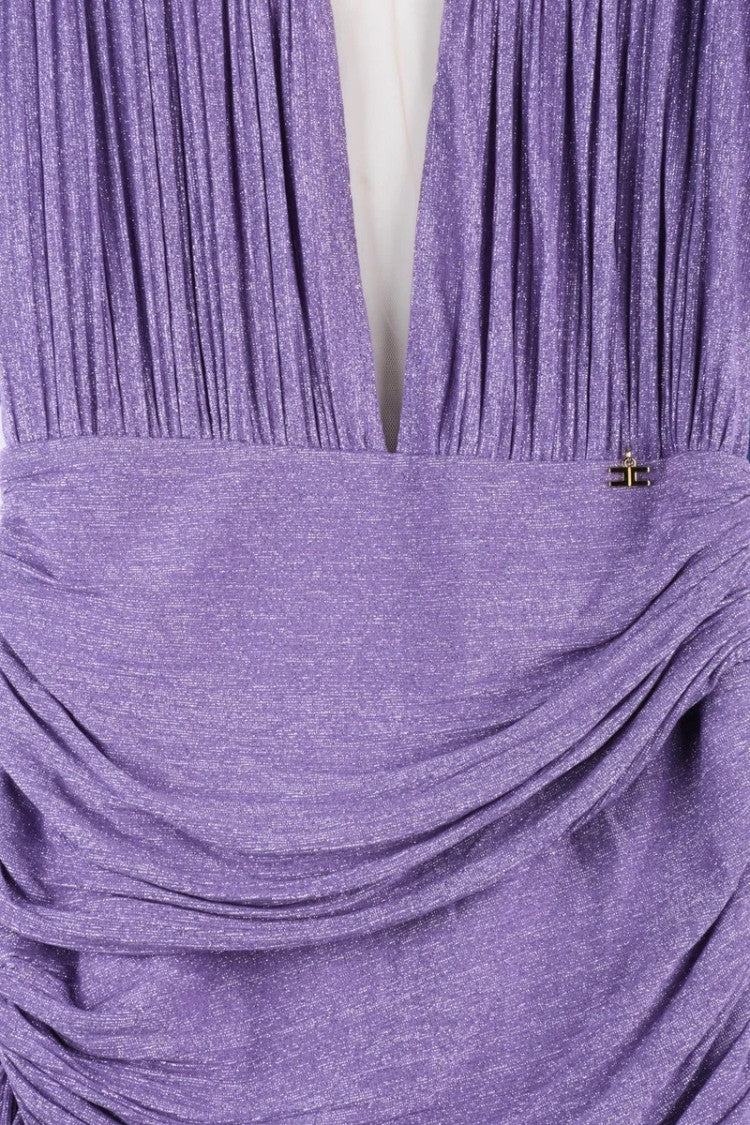 Elisabetta Franchi Lamé Mini Dress - Purple