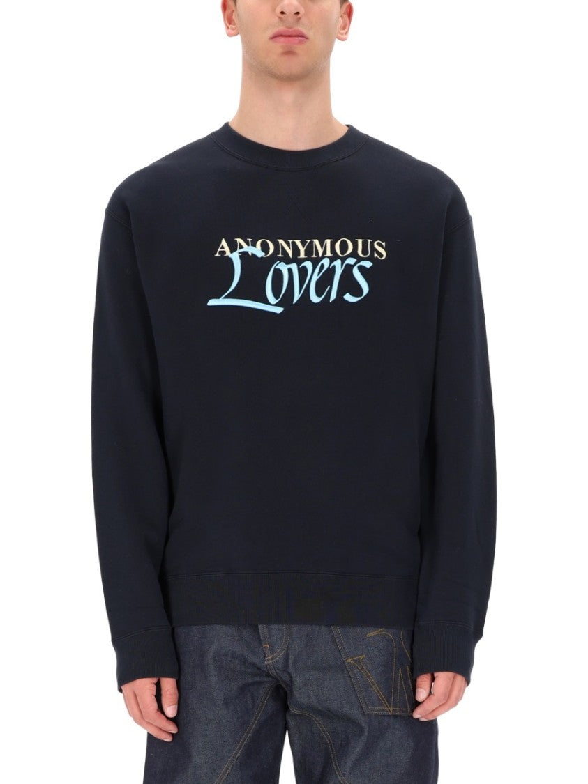 J. W. Anderson Anonymous Lovers Graphic Black Cotton Sweatshirt