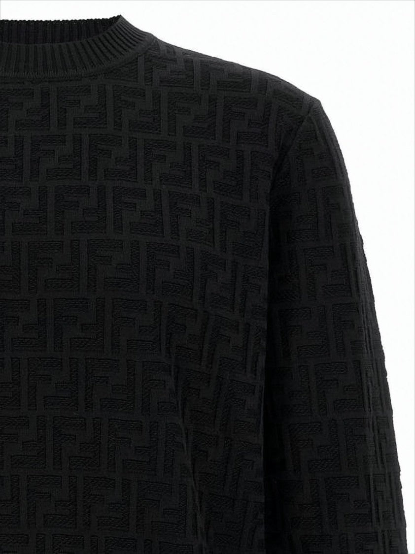 Fendi Textured Black Sweater