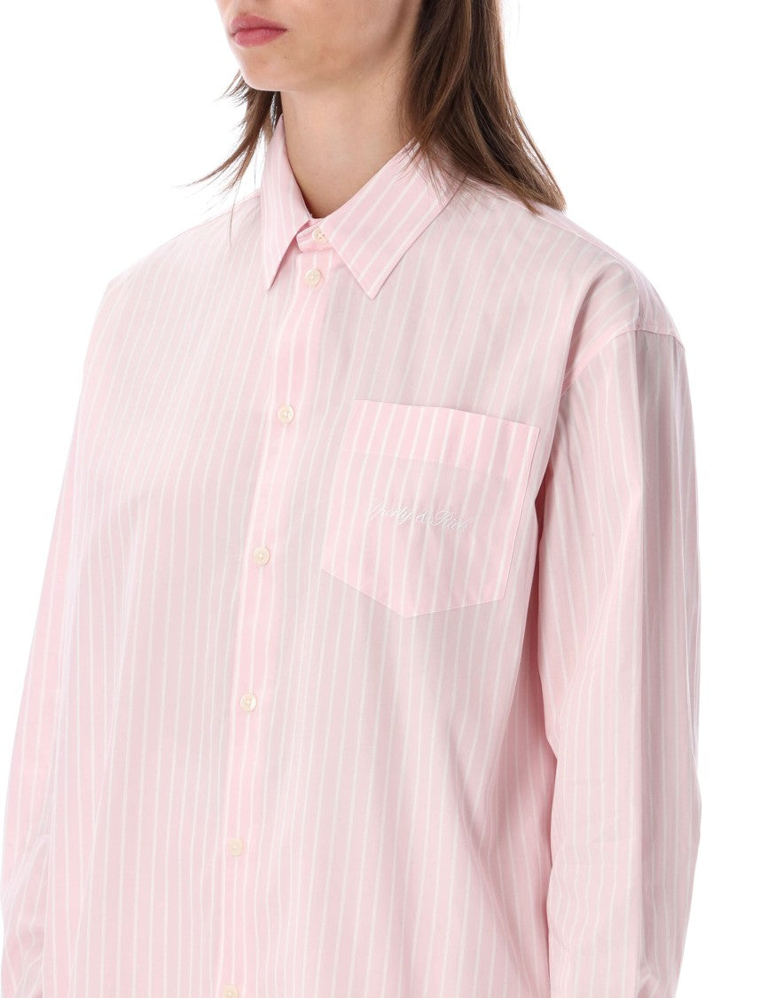 Sporty And Rich Relaxed-Fit Stripe Long-Sleeved Shirt