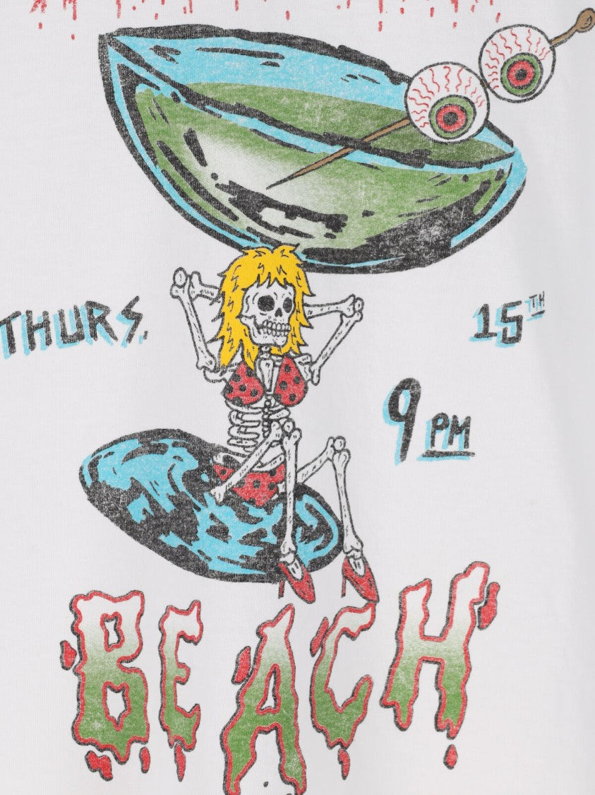 Gallery Dept. White Skeleton Beach Graphic T-Shirt