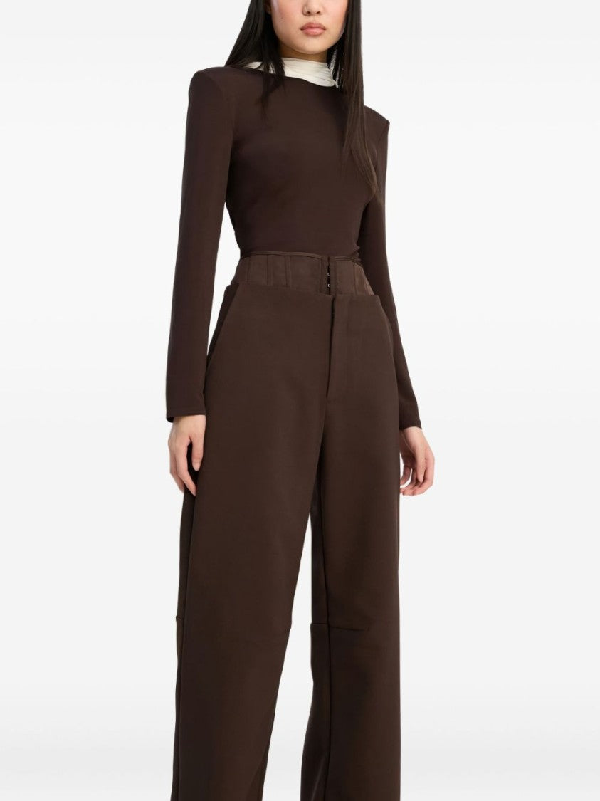 Rotate Wide-Leg Trousers With High Waist