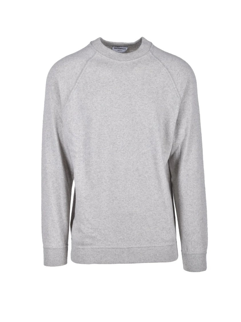 Refabrics Cashmere Sweater With Classic Crew Neckline And Raglan Sleeves