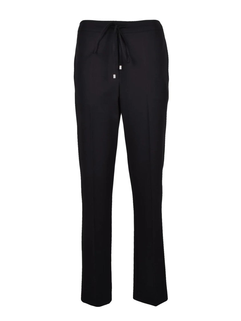Patrizia Pepe Black Straight Leg Classic Trousers
