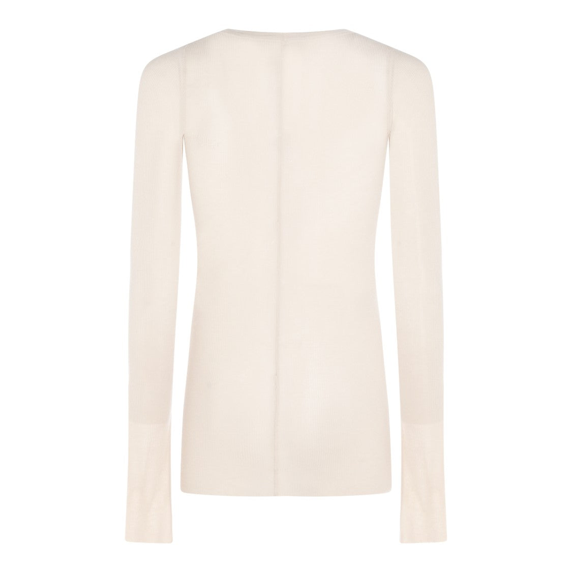 Rick Owens Sand Viscose/Silk Ribbed Sweater