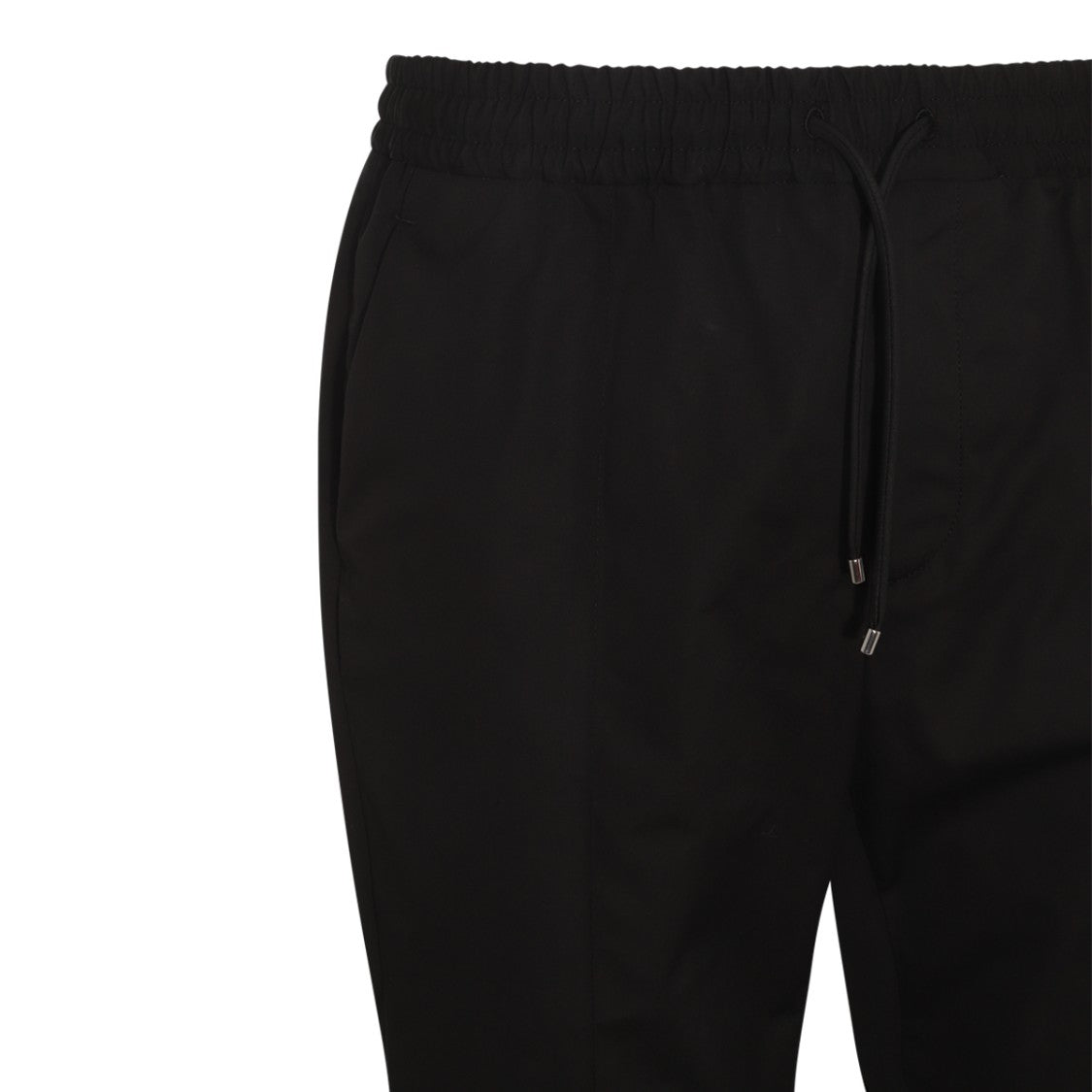 Valentino Black Cotton Trousers With Regular Fit And Straight Leg Silhouette