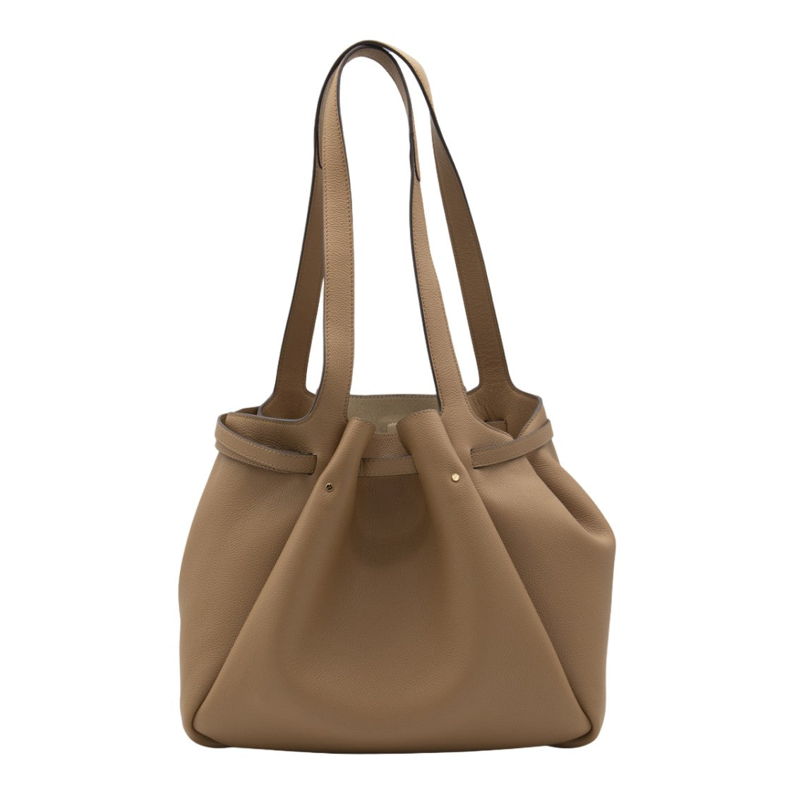 Tory Burch Structured Brown Shoulder Bag