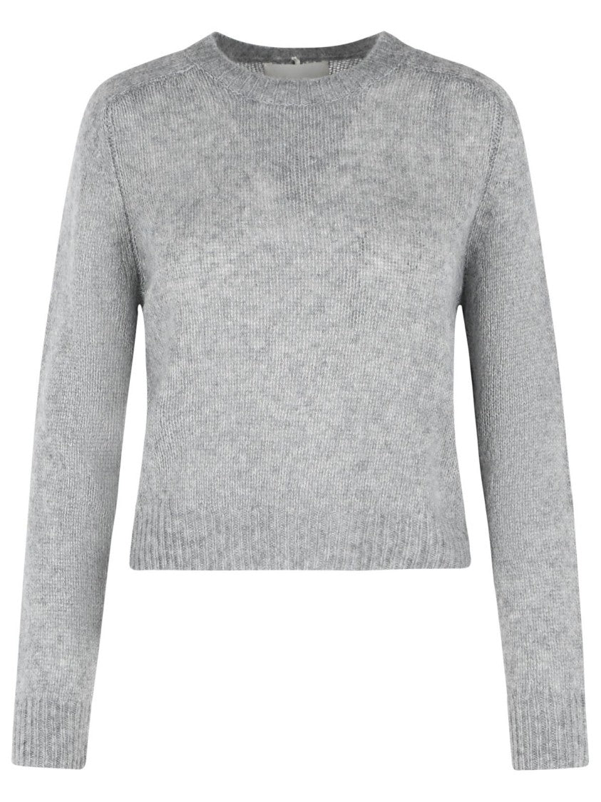 Lisa Yang 'Solene' Grey Cotton And Cashmere Sweater
