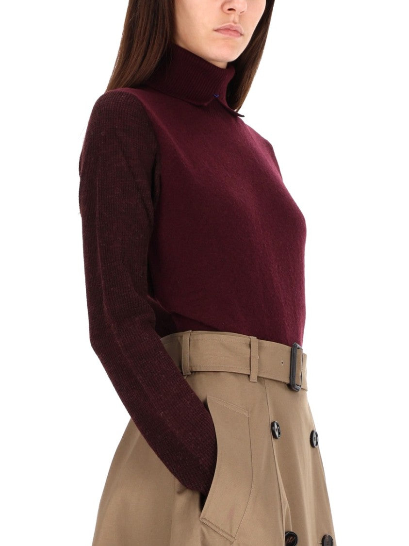 Burberry Bordeaux High Neck Sweater