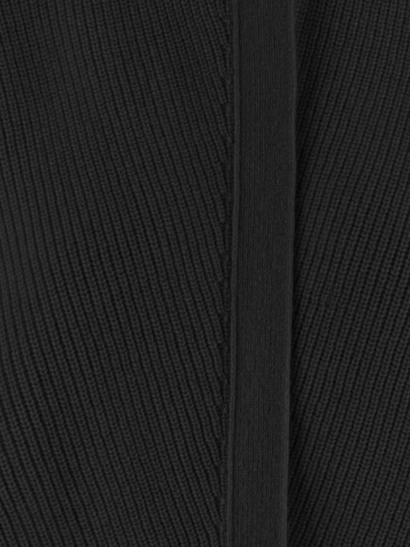 Sa Su Phi Black Cropped Ribbed High Neck Cashmere Sweater