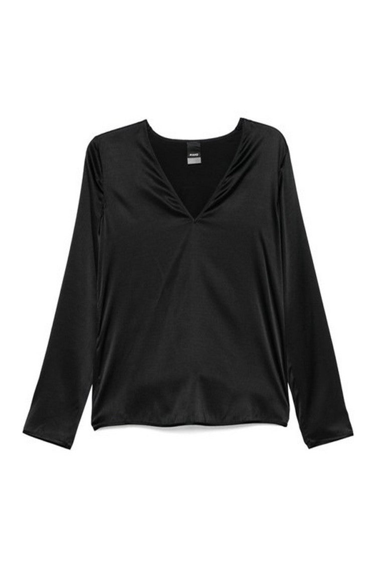 Pinko Silk Blend Shirt With V-Neckline