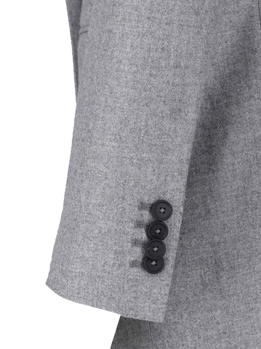 Tagliatore J-Jasmine Grey Virgin Wool Double-Breasted Blazer