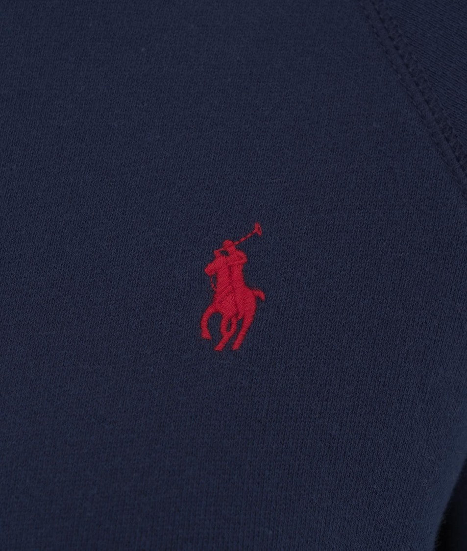 Polo Ralph Lauren Navy Blue Hoodie With Drawstring Hood