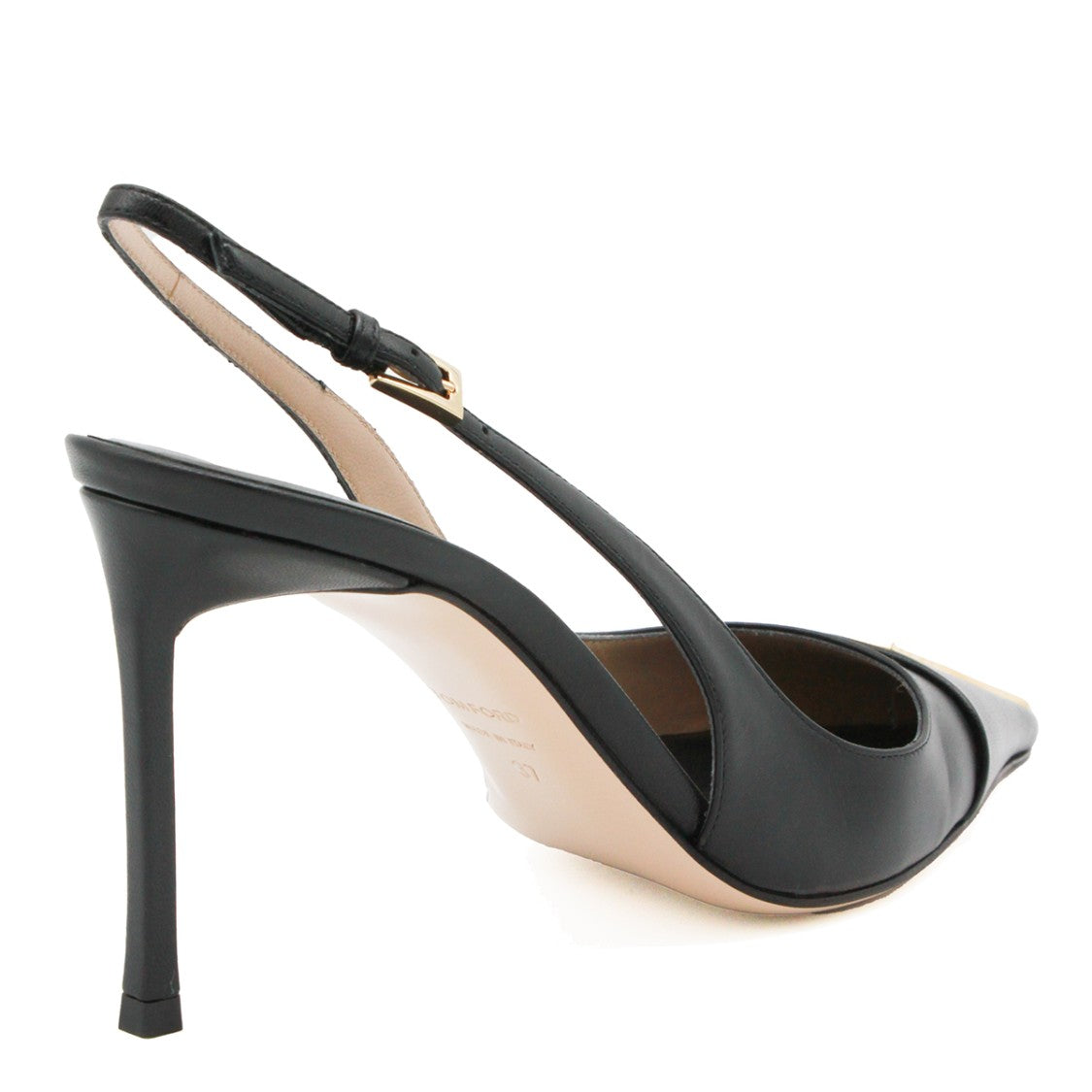 Tom Ford Black Leather Buckle Pumps